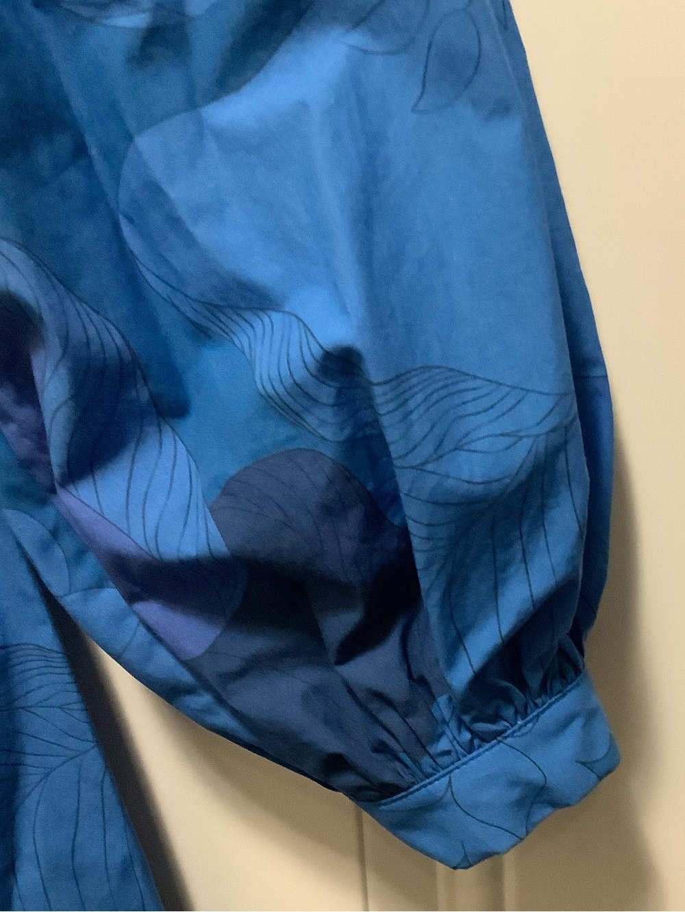 Tucker NYC| Juliette Blue Retro Floral Tiered Sz XS Dress Modest Organic Cotton - Picture 13 of 13